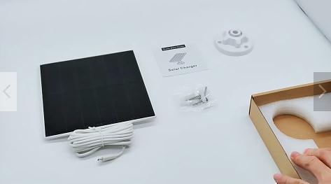 5W Outdoor Solar Panel 10 FT Cable Length with Micro USB and Type C Port Can Be Used with All Rechargeable Battery Cameras